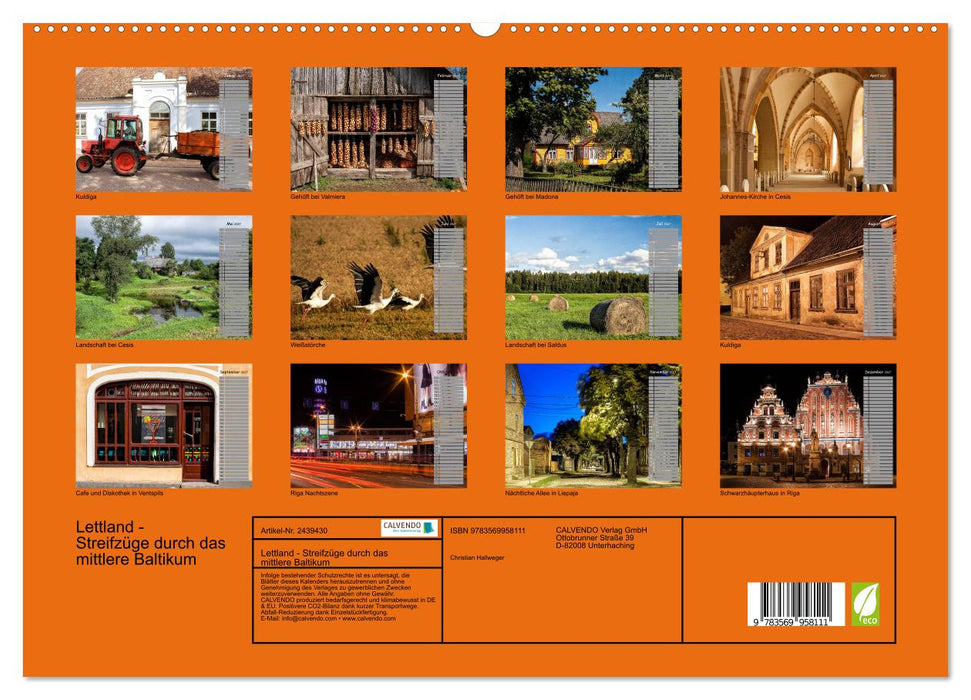 Lettland - Streifzüge durch das mittlere Baltikum (CALVENDO Premium Wandkalender 2027)