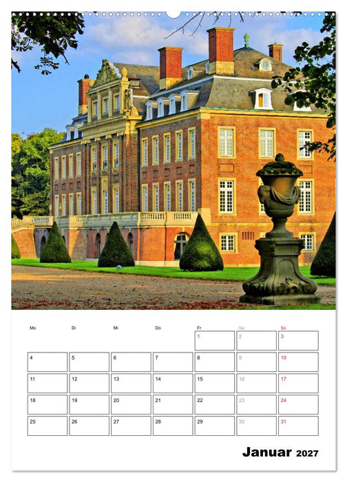 Eindrucksvolle Burgen, malerische Schlösser im Münsterland (CALVENDO Premium Wandkalender 2027)