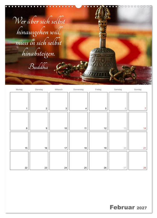Harmonie und Freude Buddhistische Weisheiten 2027 (CALVENDO Wandkalender 2027)