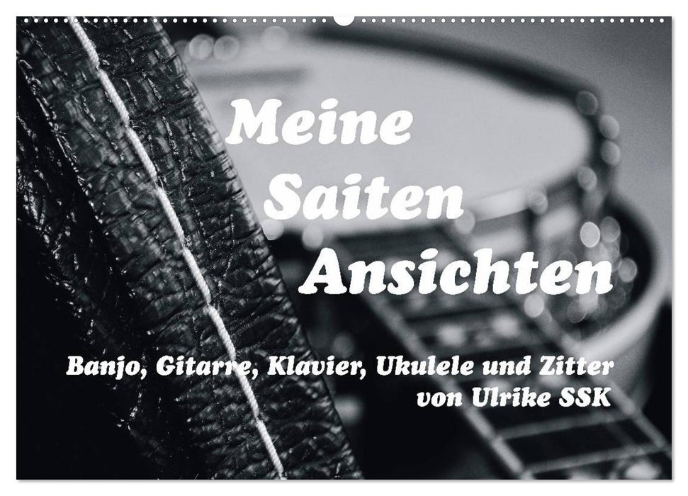 Meine Saiten Ansichten - Banjo, Gitarre, Klavier, Ukulele und Zitter von Ulrike SSK (CALVENDO Wandkalender 2027)