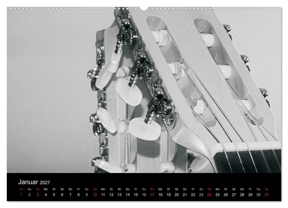 Meine Saiten Ansichten - Banjo, Gitarre, Klavier, Ukulele und Zitter von Ulrike SSK (CALVENDO Wandkalender 2027)