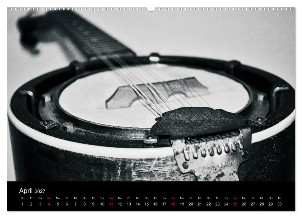 Meine Saiten Ansichten - Banjo, Gitarre, Klavier, Ukulele und Zitter von Ulrike SSK (CALVENDO Wandkalender 2027)