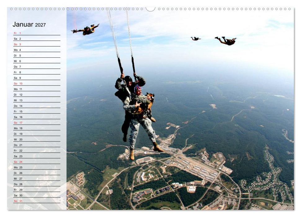 Fallschirmspringer. Absprung der U.S. Navy Seals (CALVENDO Wandkalender 2027)