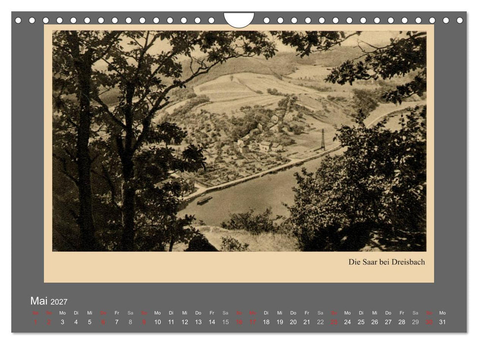 Saarland - vunn domols (frieher), Landkreis Merzig-Wadern (CALVENDO Wandkalender 2027)