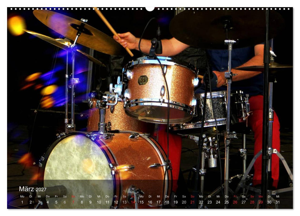 Schlagzeug onstage (CALVENDO Premium Wandkalender 2027)