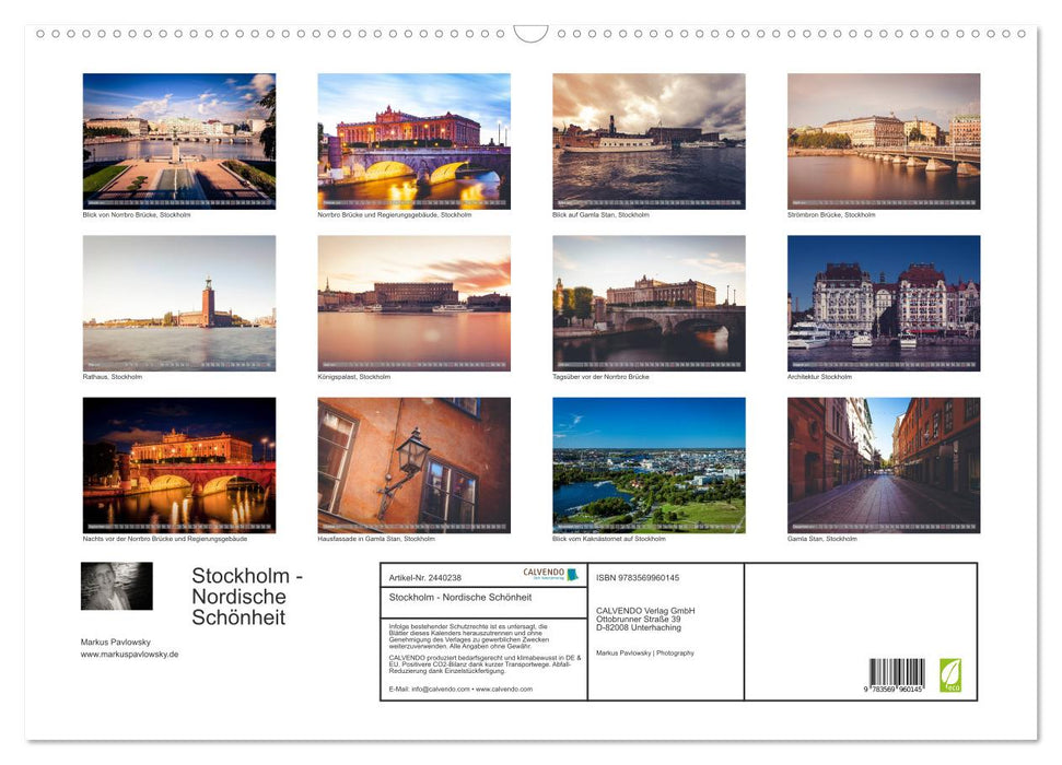 Stockholm - Nordische Schönheit (CALVENDO Wandkalender 2027)
