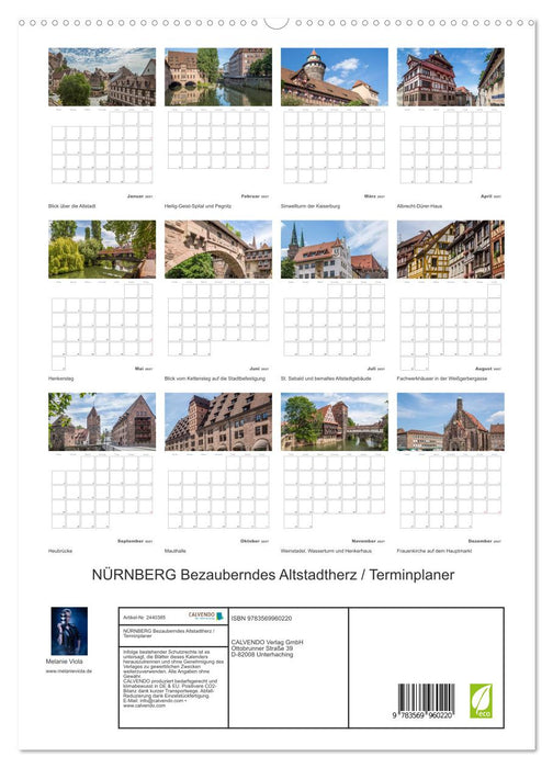 NÜRNBERG Bezauberndes Altstadtherz / Terminplaner (CALVENDO Premium Wandkalender 2027)