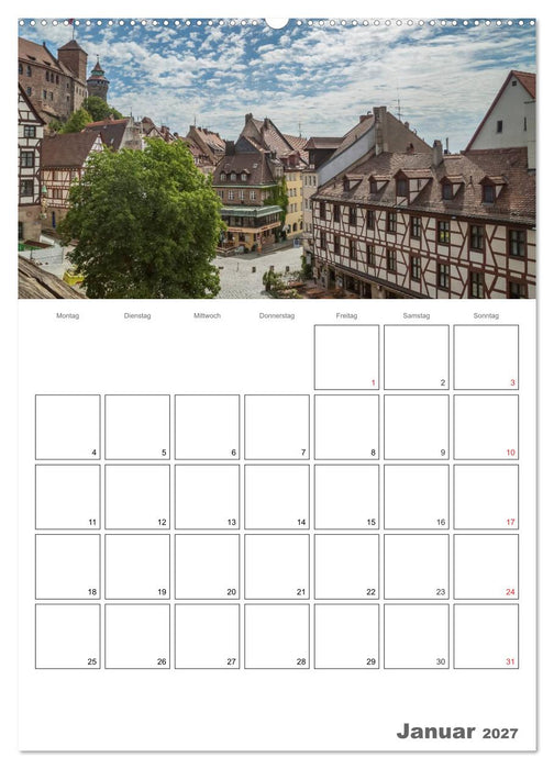 NÜRNBERG Bezauberndes Altstadtherz / Terminplaner (CALVENDO Premium Wandkalender 2027)