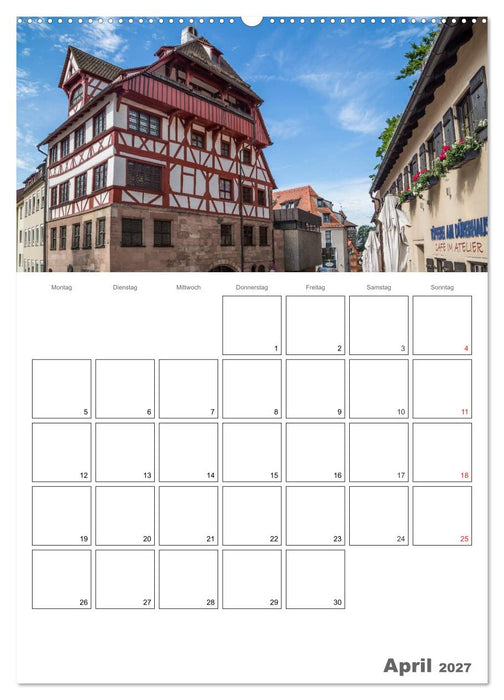 NÜRNBERG Bezauberndes Altstadtherz / Terminplaner (CALVENDO Premium Wandkalender 2027)