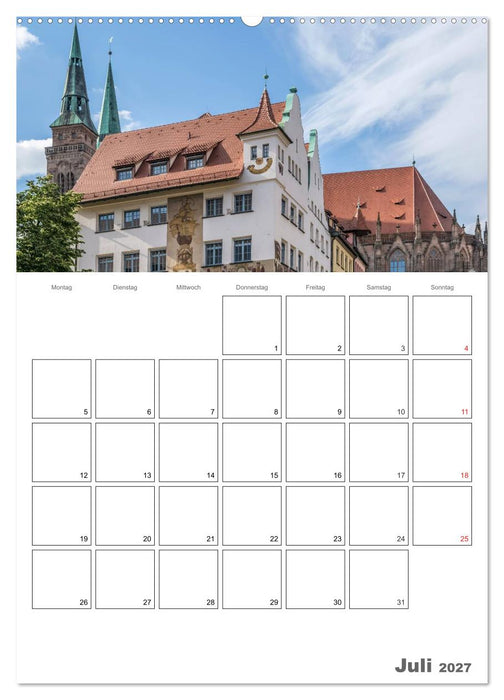 NÜRNBERG Bezauberndes Altstadtherz / Terminplaner (CALVENDO Premium Wandkalender 2027)