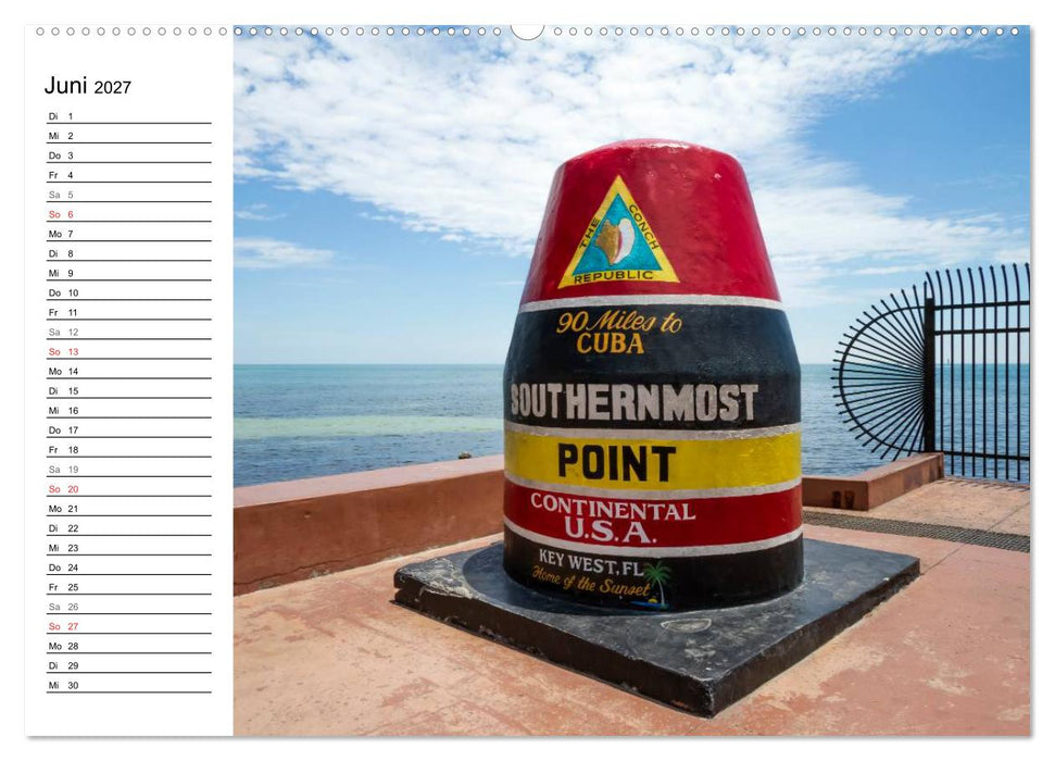 FLORIDA KEYS und KEY WEST Malerische Reiseroute (CALVENDO Wandkalender 2027)