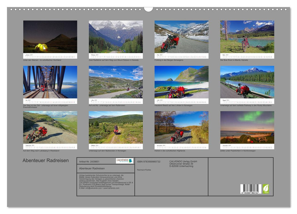 Abenteuer Radreisen (CALVENDO Wandkalender 2027)