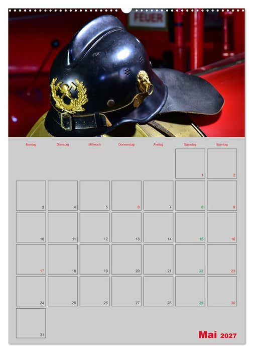 Alte Feuerwehrhelme - Terminplaner (CALVENDO Wandkalender 2027)