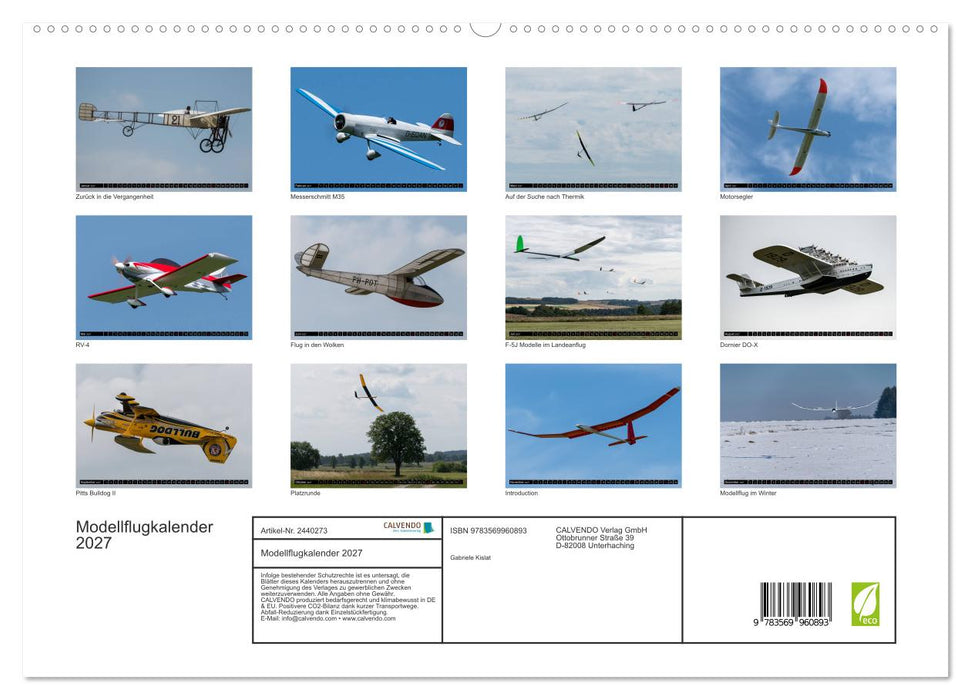 Modellflugkalender 2027 (CALVENDO Premium Wandkalender 2027)