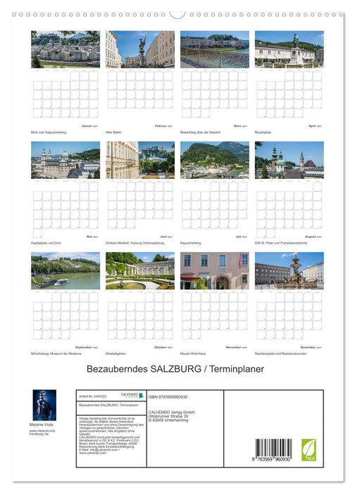 Bezauberndes SALZBURG / Terminplaner (CALVENDO Premium Wandkalender 2027)