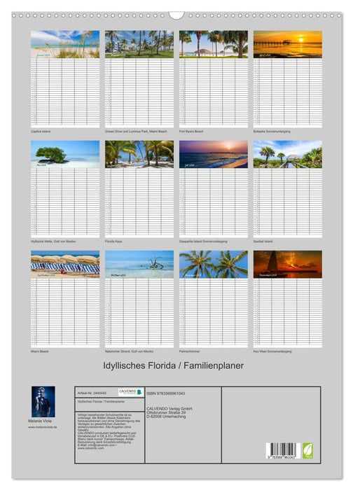 Idyllisches Florida / Familienplaner (CALVENDO Wandkalender 2027)
