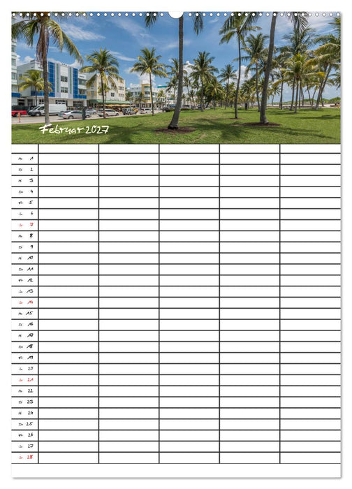 Idyllisches Florida / Familienplaner (CALVENDO Wandkalender 2027)