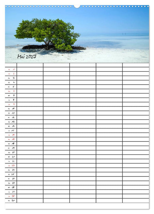 Idyllisches Florida / Familienplaner (CALVENDO Wandkalender 2027)