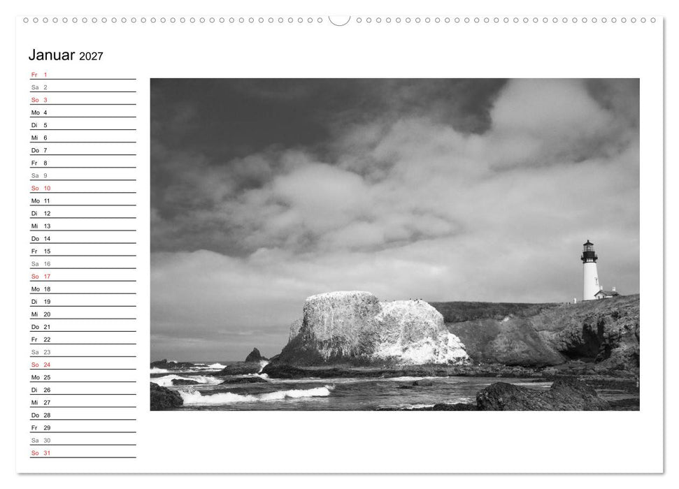 Leuchttürme der Westküste der USA (CALVENDO Wandkalender 2027)