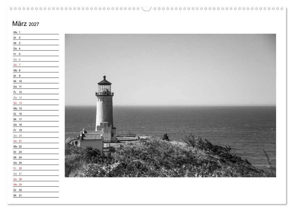 Leuchttürme der Westküste der USA (CALVENDO Wandkalender 2027)