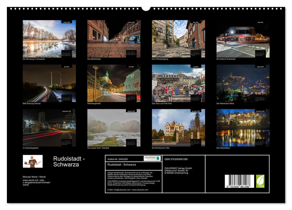Rudolstadt - Schwarza (CALVENDO Premium Wandkalender 2027)