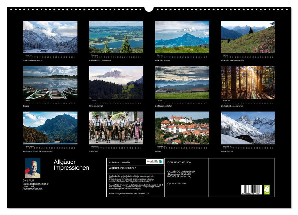 Allgäuer Impressionen (CALVENDO Wandkalender 2027)