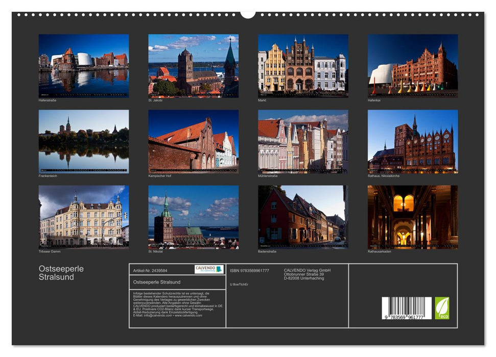 Ostseeperle Stralsund (CALVENDO Premium Wandkalender 2027)