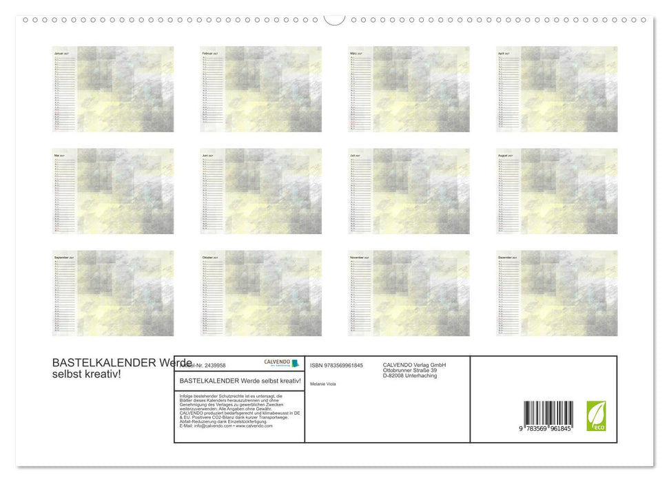 BASTELKALENDER Werde selbst kreativ! (CALVENDO Premium Wandkalender 2027)