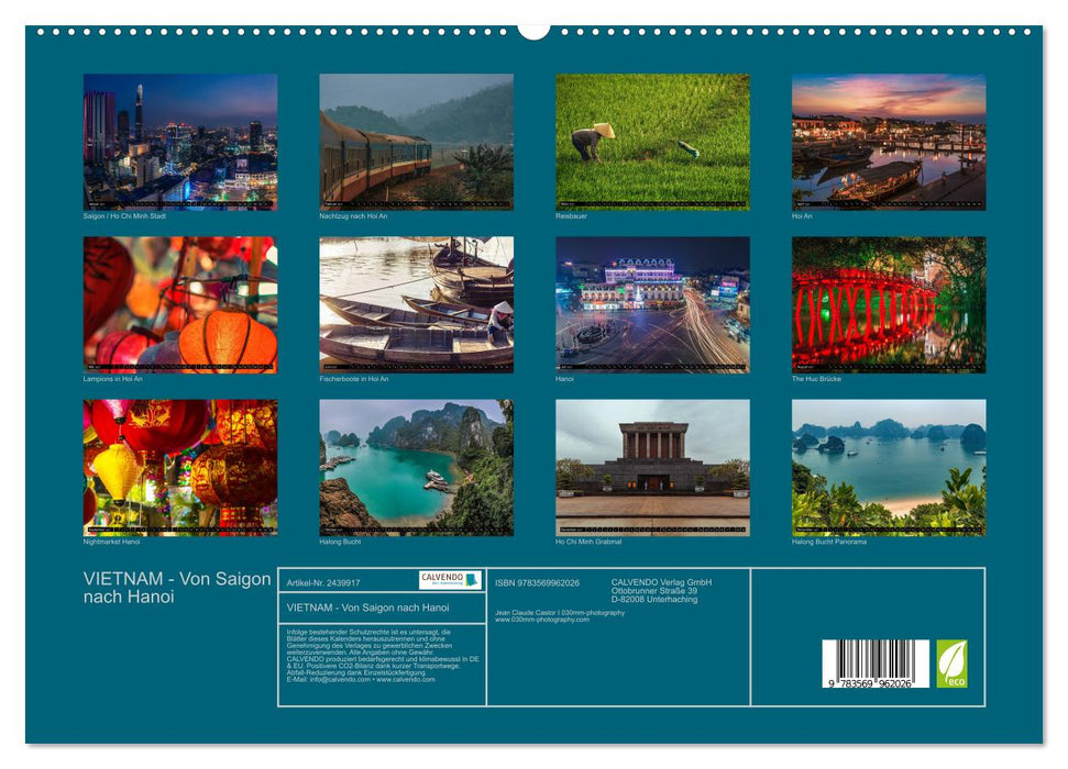 VIETNAM - Von Saigon nach Hanoi (CALVENDO Premium Wandkalender 2027)