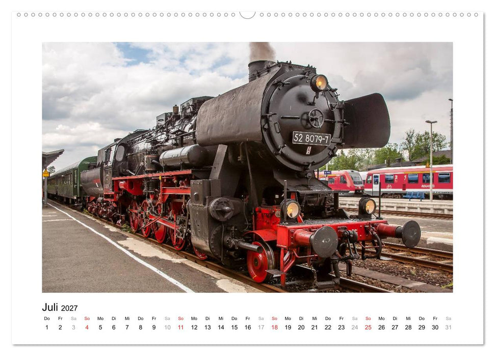 Unter Dampf - Dampflokromantik (CALVENDO Premium Wandkalender 2027)