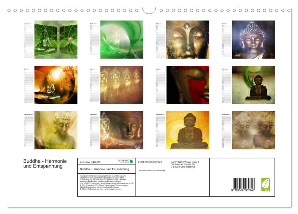 Buddha - Harmonie und Entspannung (CALVENDO Wandkalender 2027)