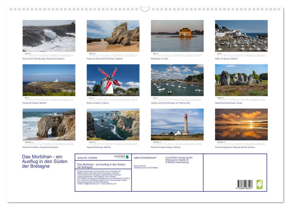 Das Morbihan - ein Ausflug in den Süden der Bretagne (CALVENDO Wandkalender 2027)