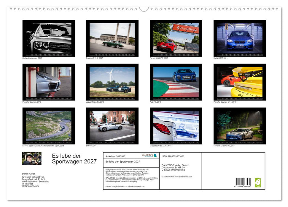 Es lebe der Sportwagen 2027 (CALVENDO Wandkalender 2027)
