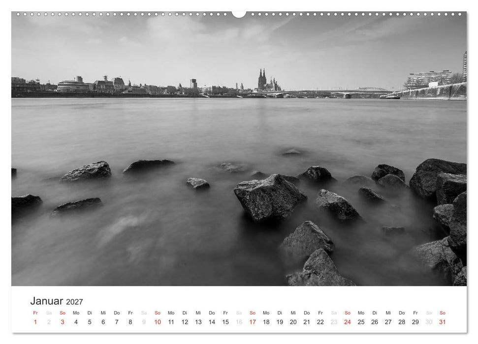 Köln - monochrome Ansichten (CALVENDO Premium Wandkalender 2027)