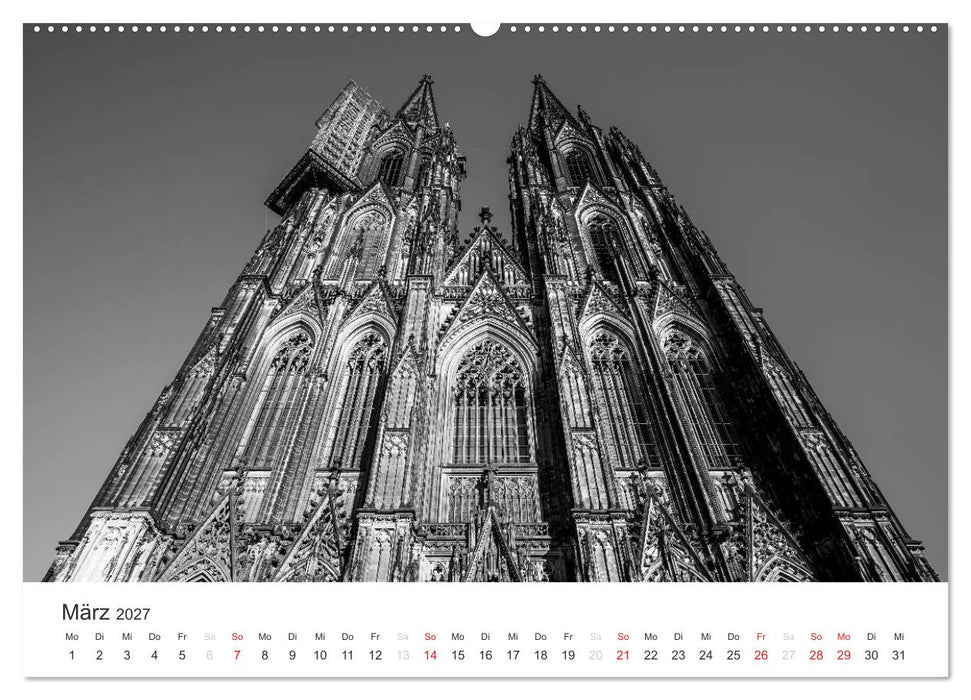 Köln - monochrome Ansichten (CALVENDO Premium Wandkalender 2027)