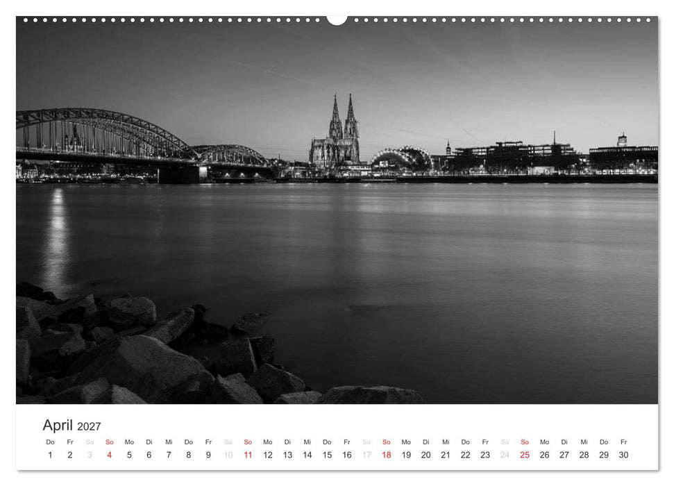 Köln - monochrome Ansichten (CALVENDO Premium Wandkalender 2027)