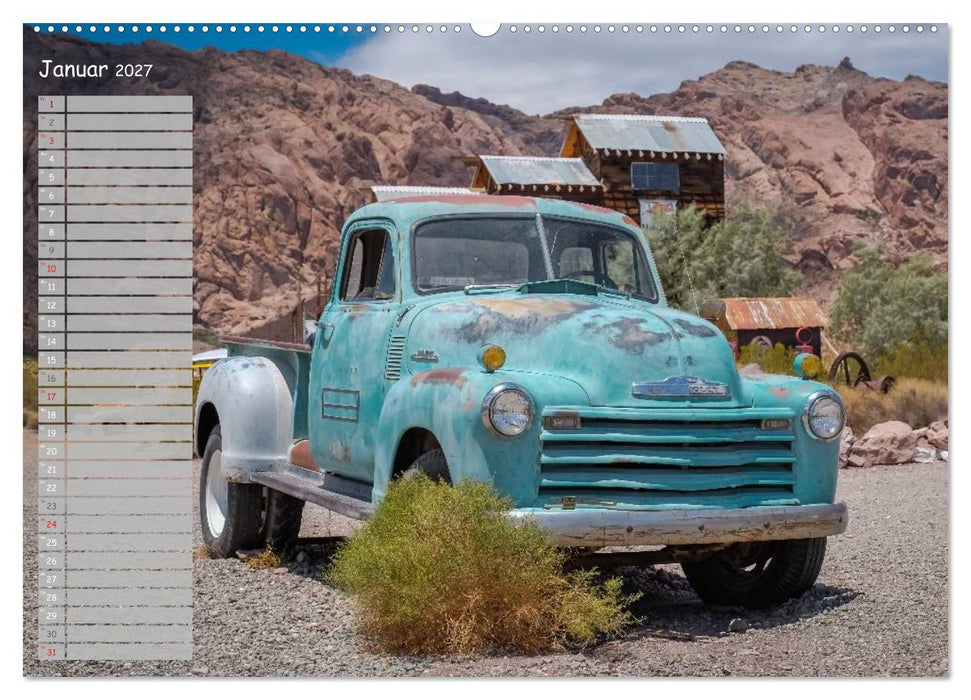 Vergessene Zeitzeugen entlang der Route 66 (CALVENDO Premium Wandkalender 2027)