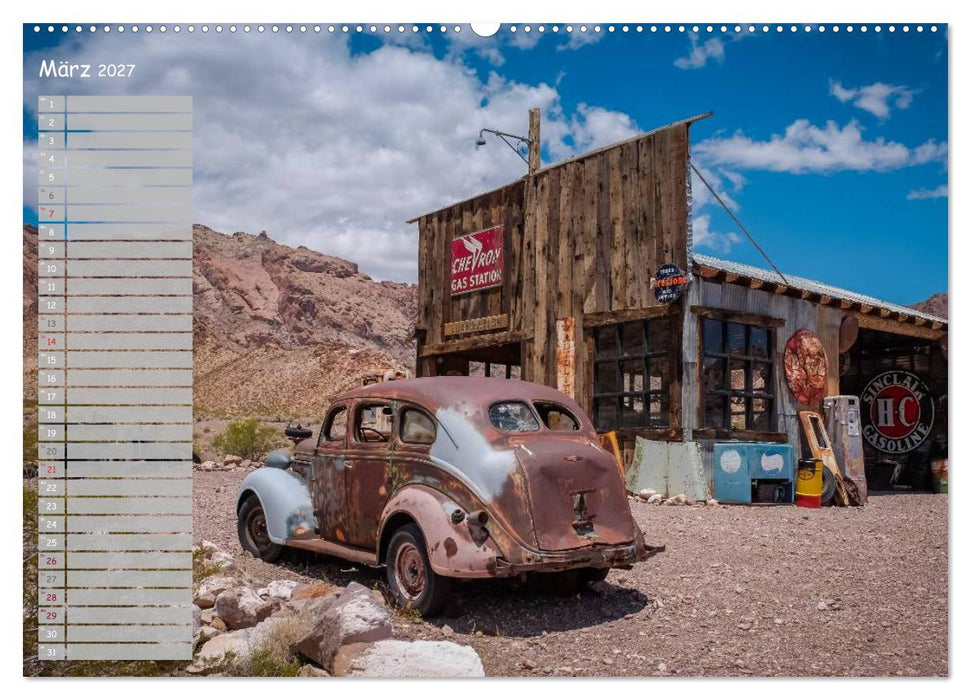 Vergessene Zeitzeugen entlang der Route 66 (CALVENDO Premium Wandkalender 2027)