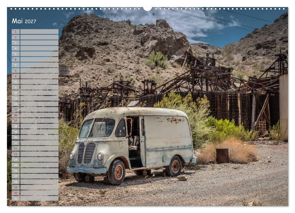 Vergessene Zeitzeugen entlang der Route 66 (CALVENDO Premium Wandkalender 2027)