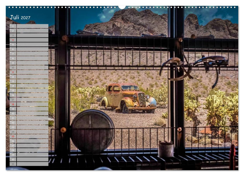 Vergessene Zeitzeugen entlang der Route 66 (CALVENDO Premium Wandkalender 2027)