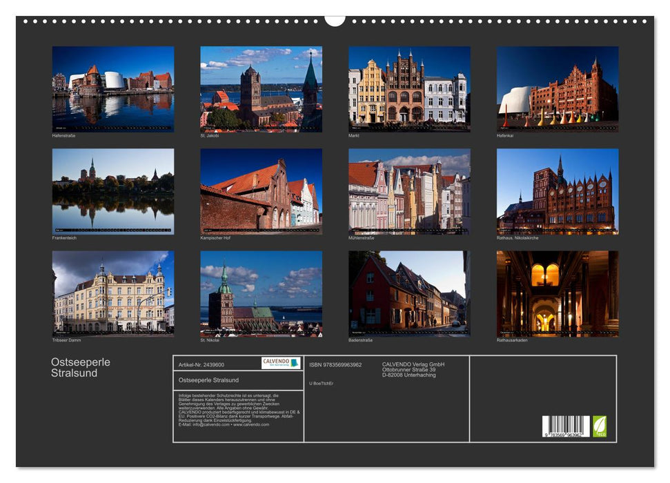 Ostseeperle Stralsund (CALVENDO Wandkalender 2027)