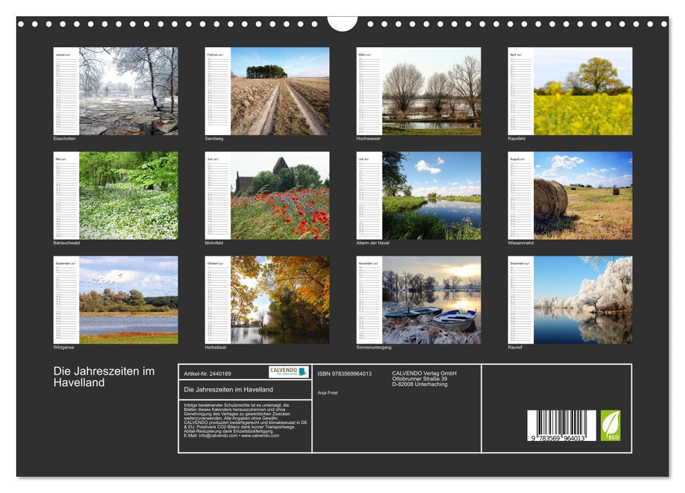 Die Jahreszeiten im Havelland (CALVENDO Wandkalender 2027)