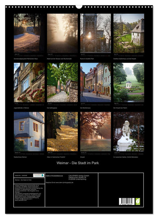 Weimar - Die Stadt im Park (CALVENDO Wandkalender 2027)