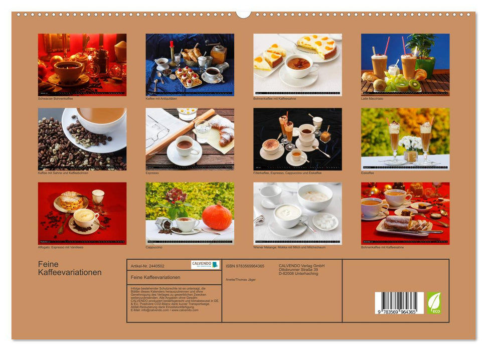 Feine Kaffeevariationen (CALVENDO Premium Wandkalender 2027)