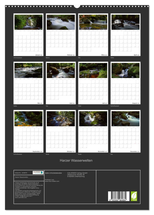 Harzer Wasserwelten (CALVENDO Premium Wandkalender 2027)
