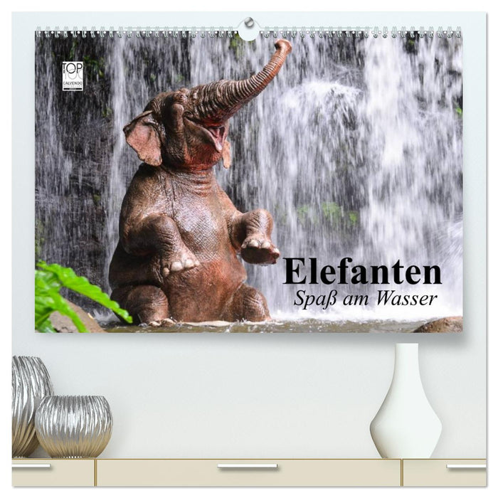 Elefanten. Spaß am Wasser (CALVENDO Premium Wandkalender 2027)