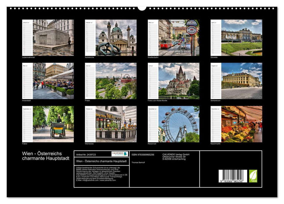 Wien - Österreichs charmante Hauptstadt (CALVENDO Premium Wandkalender 2027)