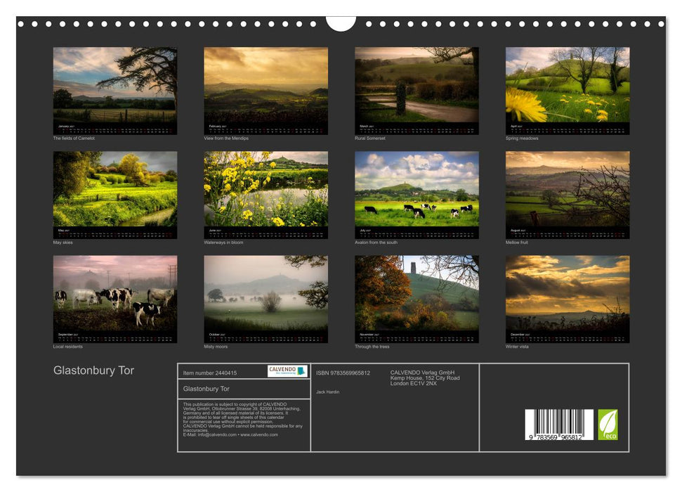 Glastonbury Tor (CALVENDO Monthly Calendar 2027)