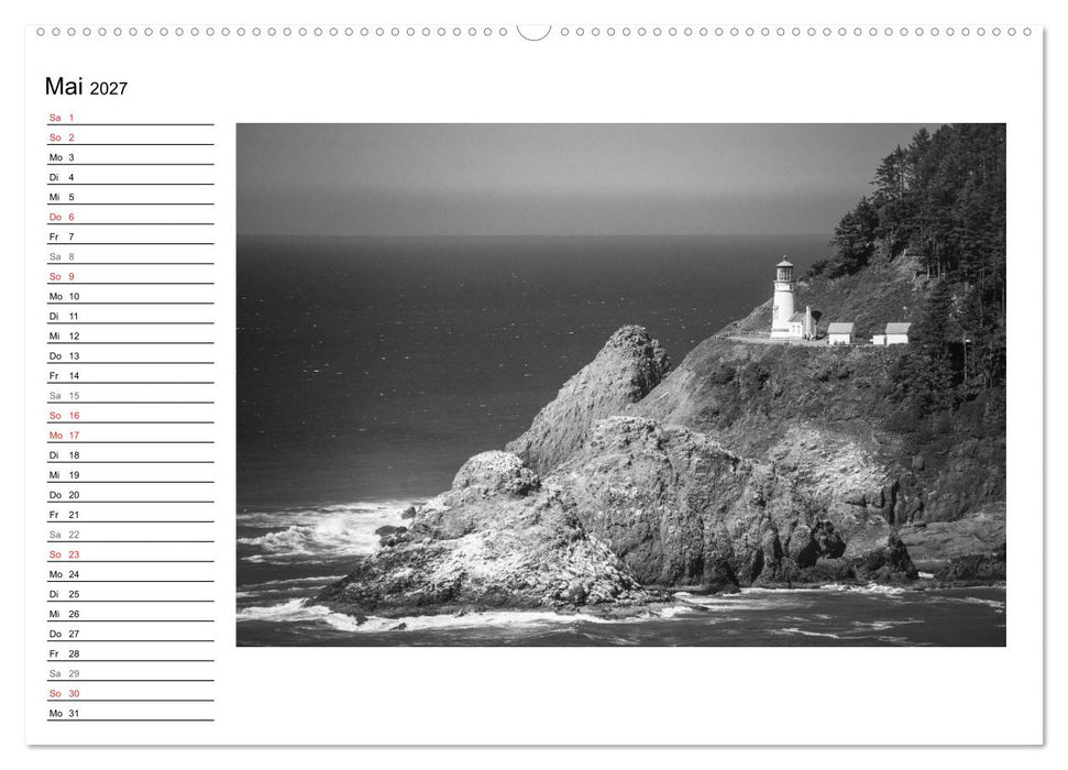 Leuchttürme der Westküste der USA (CALVENDO Premium Wandkalender 2027)