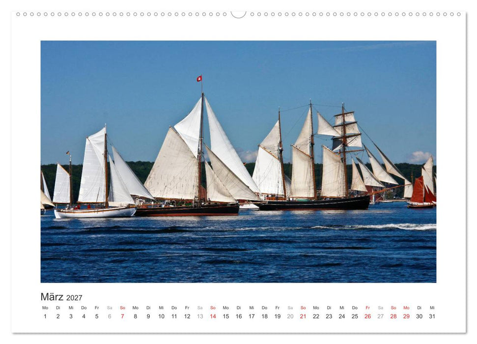 Historische Segelschiffe auf der Ostsee (CALVENDO Wandkalender 2027)